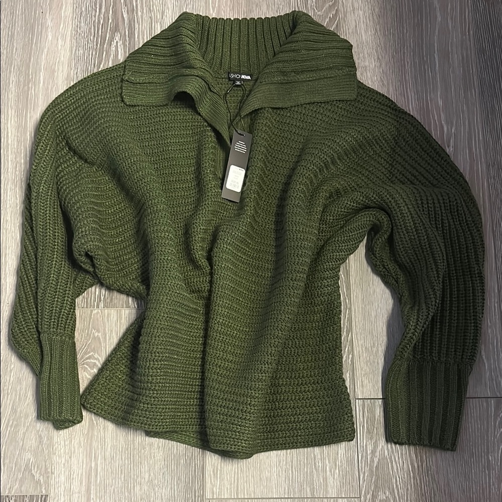 Cozy Rib Knit Collar Sweater